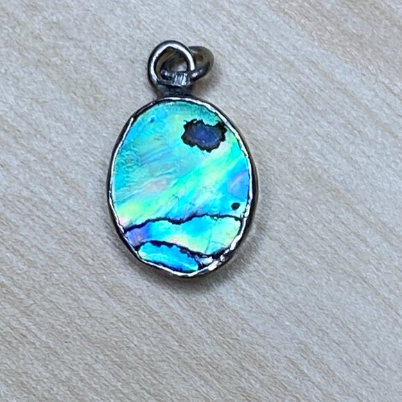 Small Pendants - Sterling Silver 925 and Gemstones Turquoise, Amethist, Abalone - Picture 6 of 13